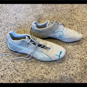 Women’s Puma Grey Suede tennis shoes, 11